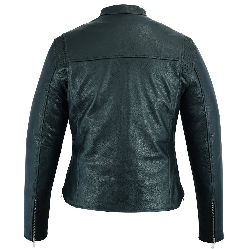 DS839 Women's Full Cut Jacket /Jazzy look Women's Leather Motorcycle Jackets Virginia City Motorcycle Company Apparel 