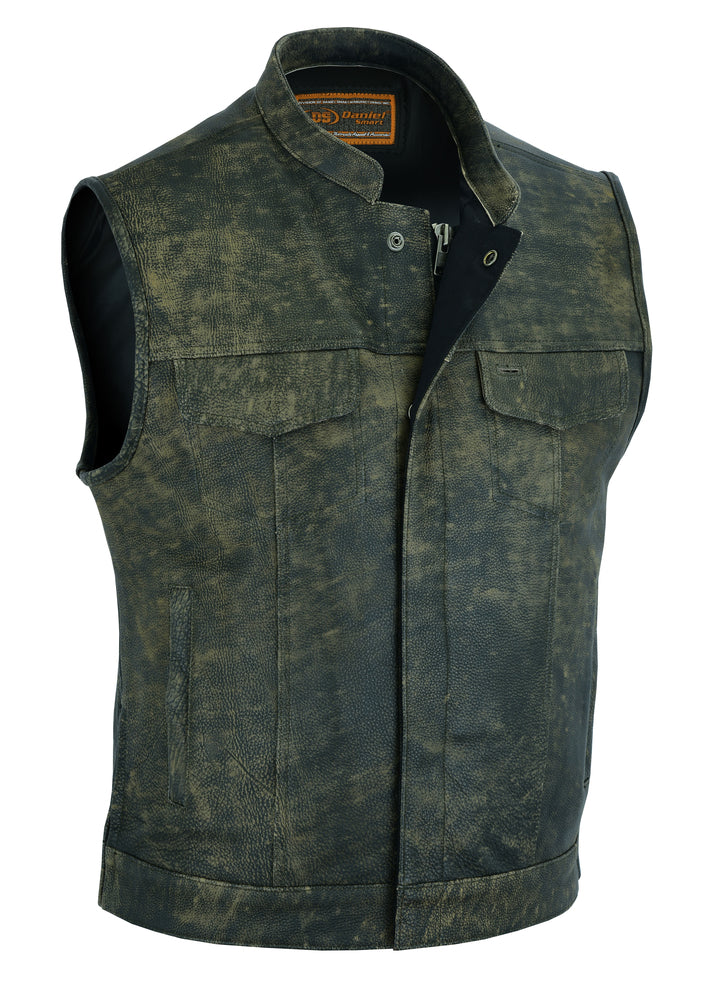 DS108 Men's Conceal Carry Antique Brown Vest Men's Vests Virginia City Motorcycle Company Apparel 