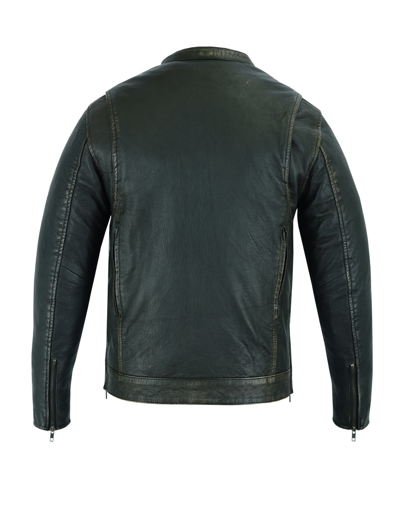 DS790 Men's Modern Utility Style Jacket in Lightweight Drum Dyed Dist Men's Leather Motorcycle Jackets Virginia City Motorcycle Company Apparel 