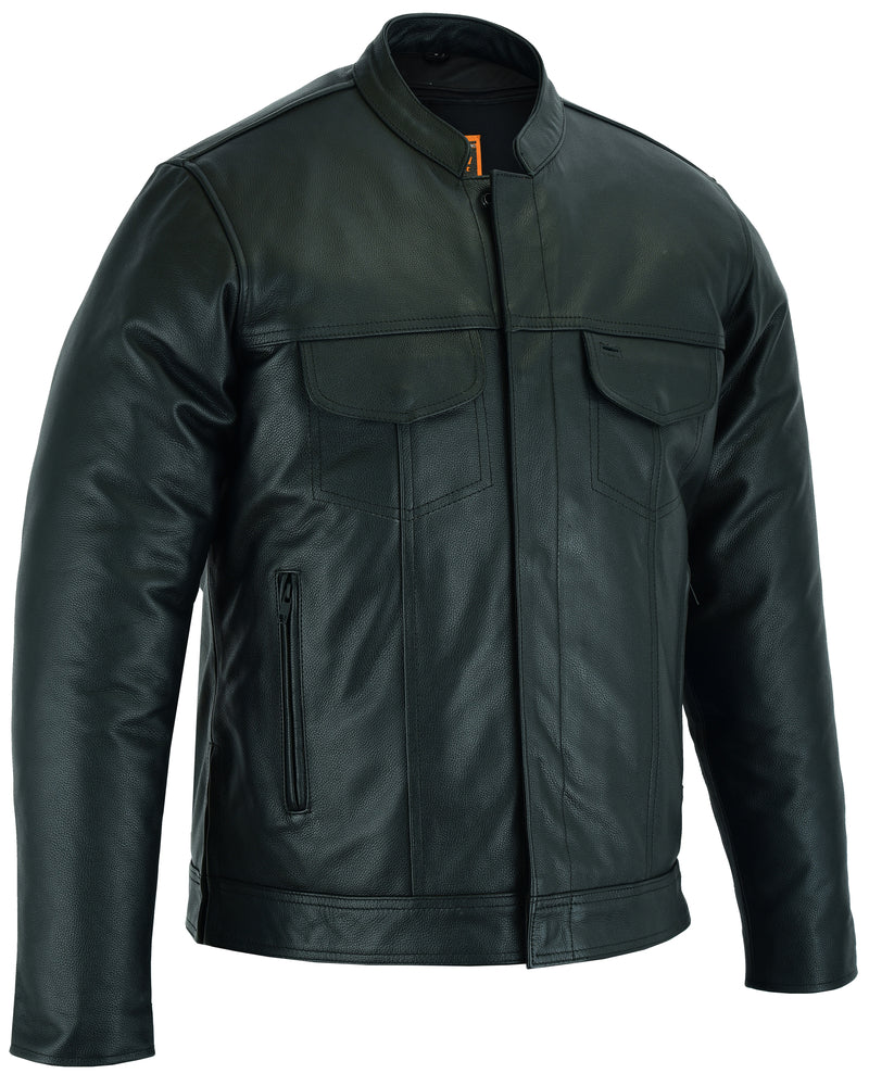 DS788 Men's Full Cut Leather Shirt with Zipper/Snap Front Men's Leather Motorcycle Jackets Virginia City Motorcycle Company Apparel 