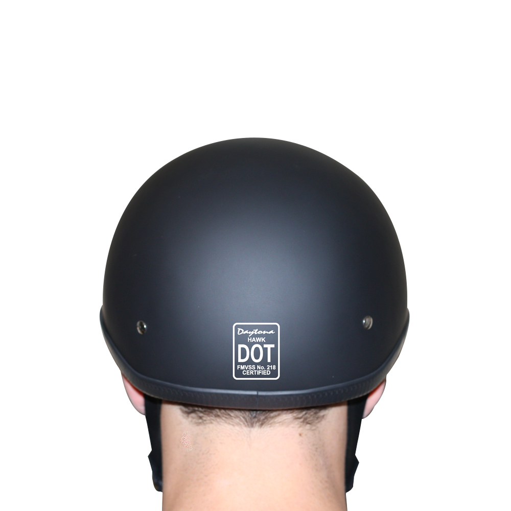 H1-A D.O.T. HAWK: HI-GLOSS BLACK Polo Style Helmets Virginia City Motorcycle Company Apparel 