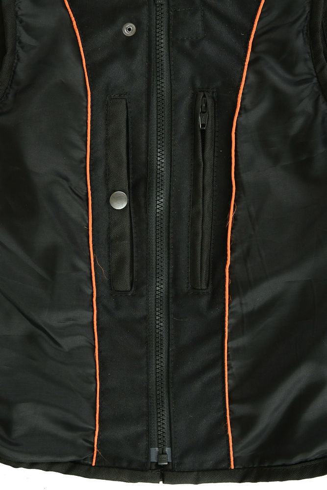 DS212BK Women's Textile Updated SWAT Team Style Vest Women's Vests Virginia City Motorcycle Company Apparel 