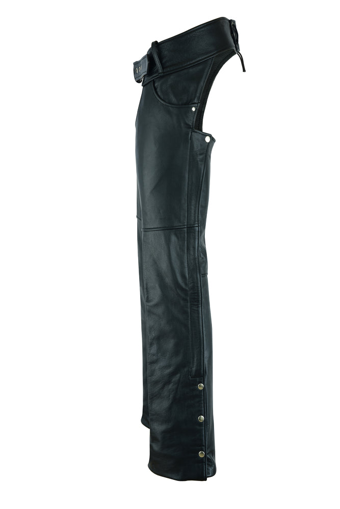 DS447TALL Tall Classic Leather Chaps with Jeans Pockets Unisex Chaps & Pants Virginia City Motorcycle Company Apparel 
