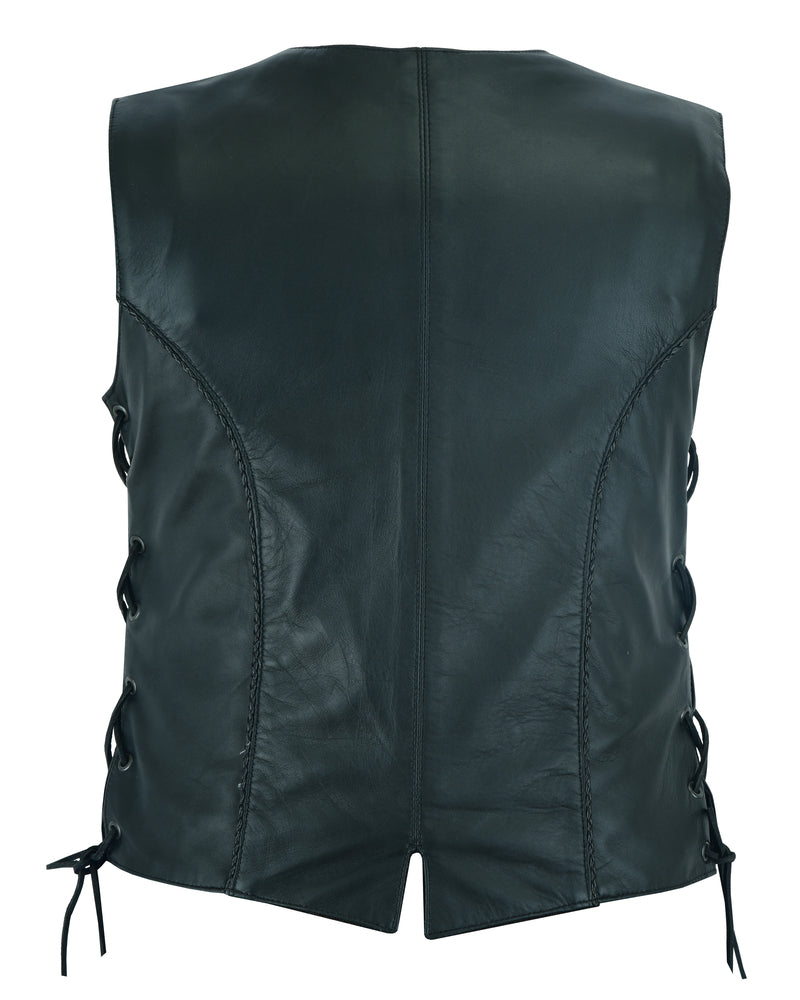 DS223 Women's Ultra-Thin  Braided Vest Women's Vests Virginia City Motorcycle Company Apparel 