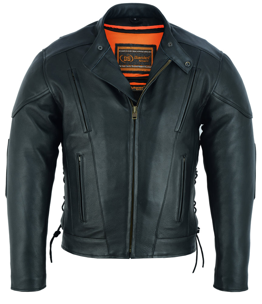 DS777 Men's Vented M/C Jacket Side Laces Men's Leather Motorcycle Jackets Virginia City Motorcycle Company Apparel 