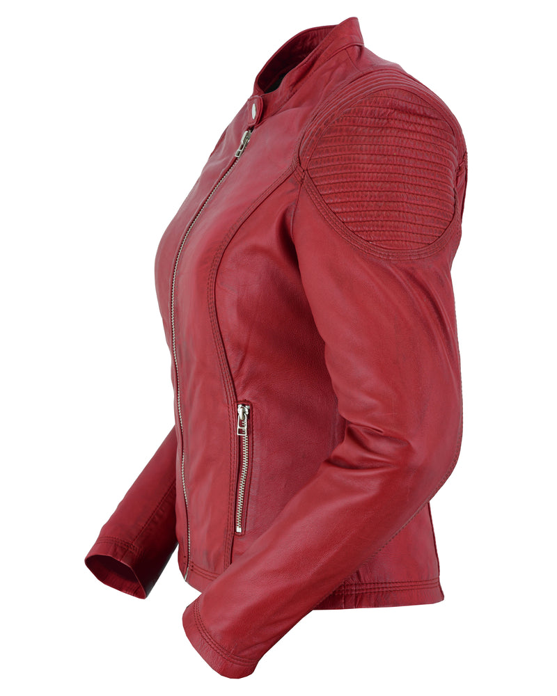 DS5501 Cabernet - Women's Fashion Leather Jacket Women's Leather Motorcycle Jackets Virginia City Motorcycle Company Apparel 