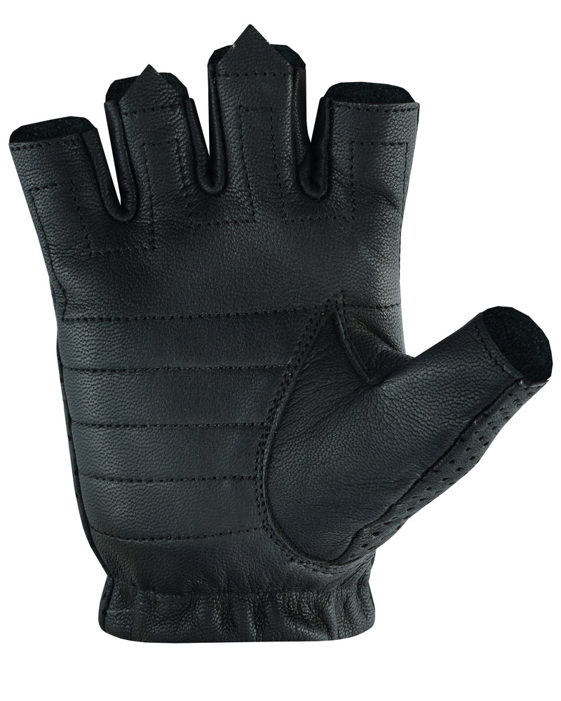 DS5 Women's Tough Perforated Fingerless Glove Women's Fingerless Gloves Virginia City Motorcycle Company Apparel 