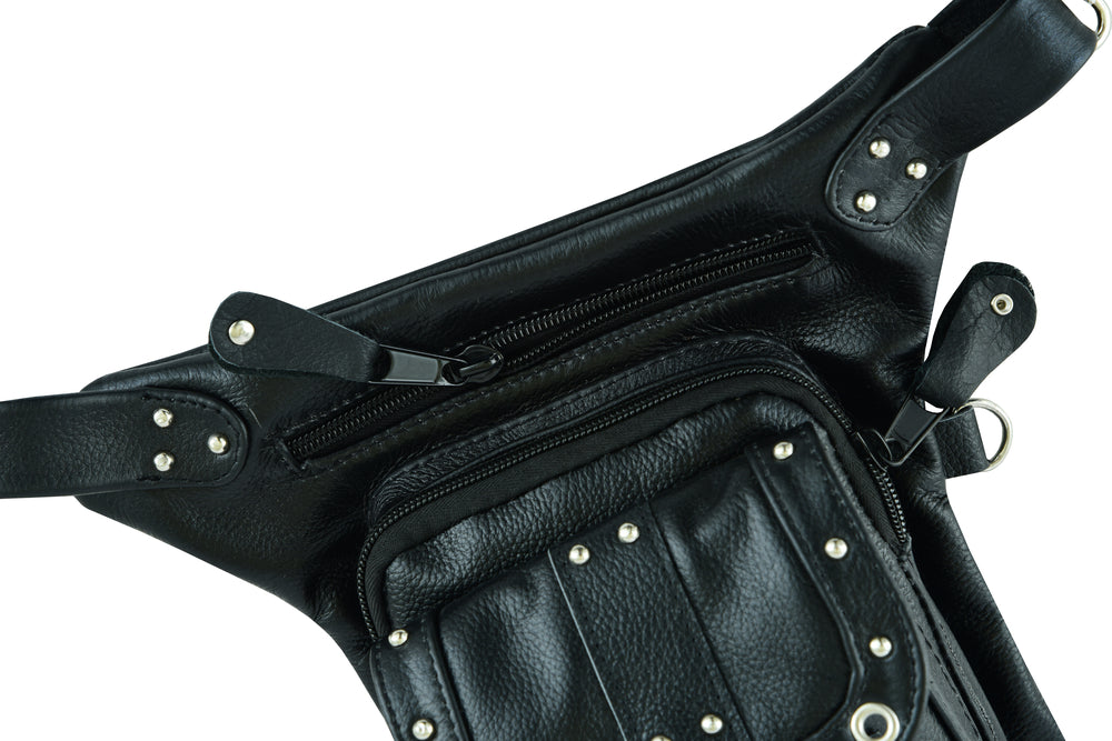 DS5853  Thigh Bag w/Waist belt Sling & Thigh Bags Virginia City Motorcycle Company Apparel 