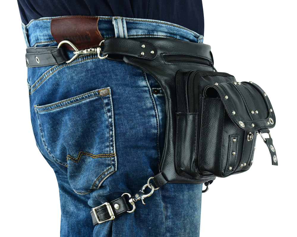 DS5853  Thigh Bag w/Waist belt Sling & Thigh Bags Virginia City Motorcycle Company Apparel 