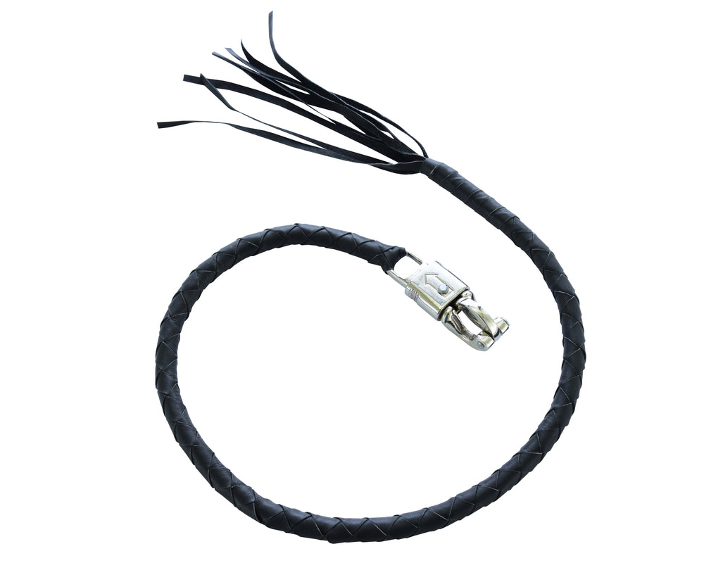 GBW201 Leather Biker Whip - Black New Arrivals Virginia City Motorcycle Company Apparel 