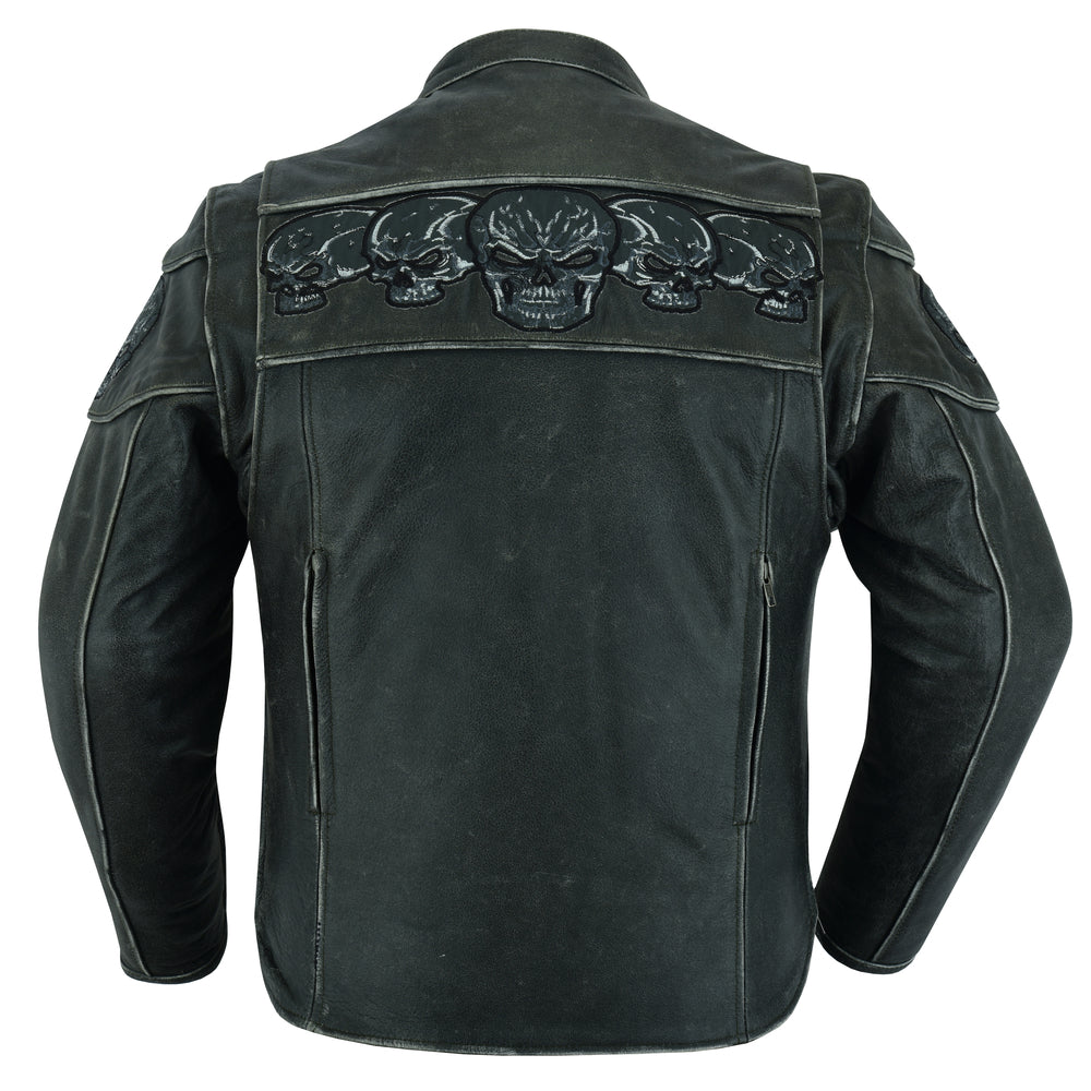 DS723 Exposed Men's Leather Motorcycle Jackets Virginia City Motorcycle Company Apparel 