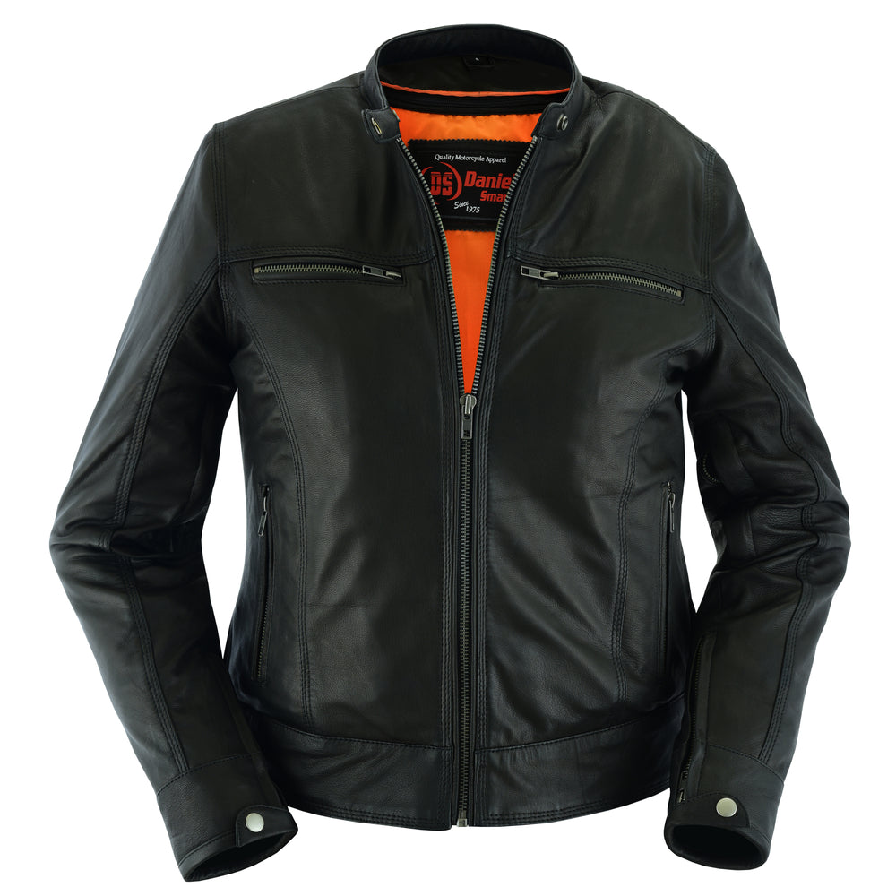 DS833 She Speeds Women's Leather Motorcycle Jackets Virginia City Motorcycle Company Apparel 