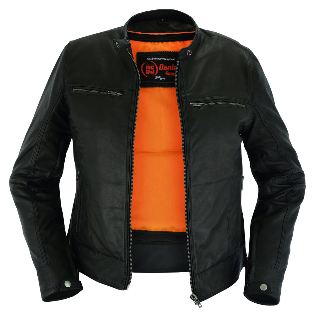 DS833 She Speeds Women's Leather Motorcycle Jackets Virginia City Motorcycle Company Apparel 