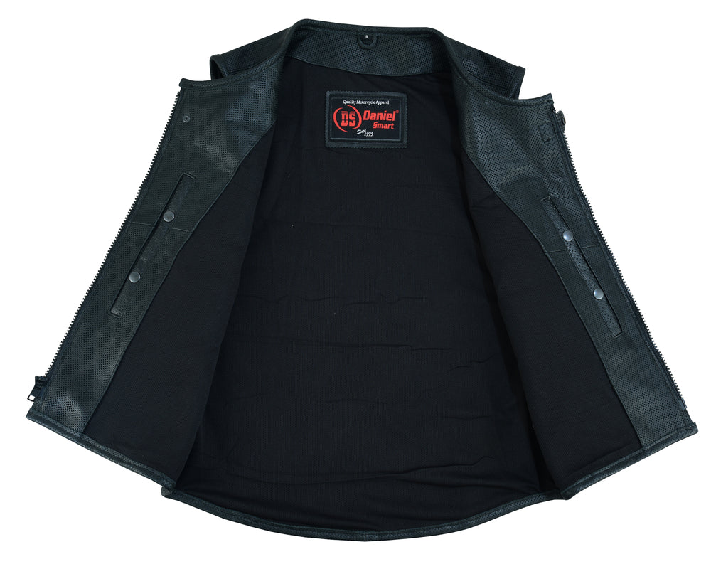 DS004 Men's Updated Perforated SWAT Team Style Vest Men's Vests Virginia City Motorcycle Company Apparel 