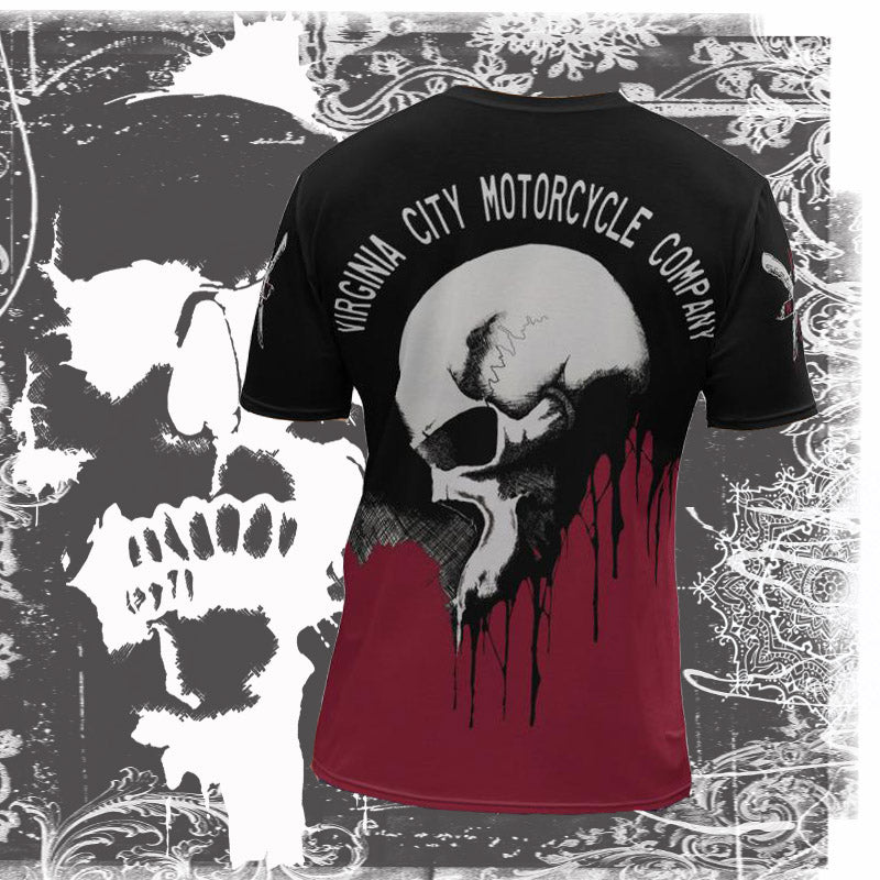 Men's Skull T-shirt Men's T-Shirt Virginia City Motorcycle Company Apparel 