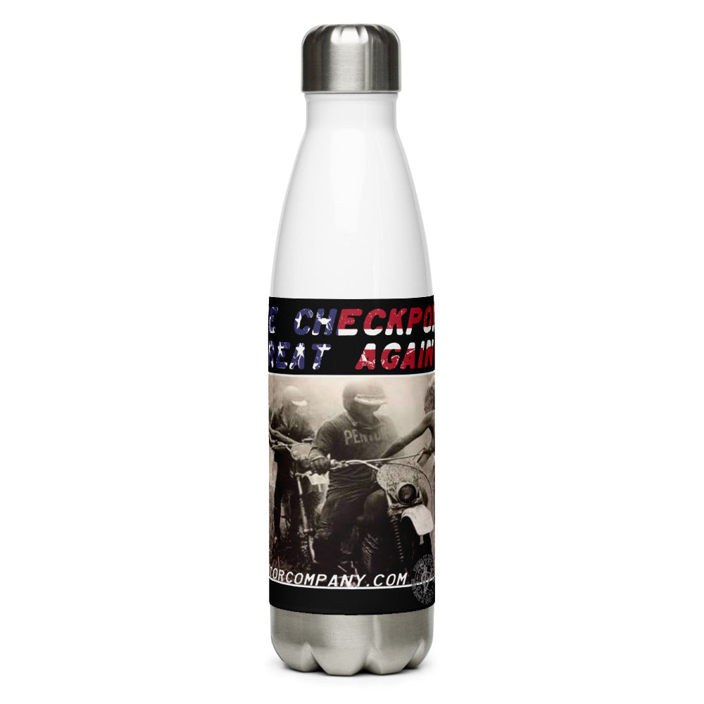 Make Checkpoints Great Again - Stainless Steel Water Bottle vcgp Virginia City Motorcycle Company Apparel 