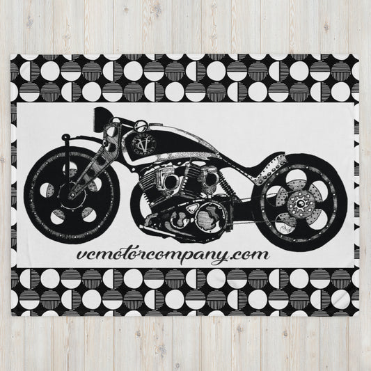 Black Hearted Gypsy Motorcycle Throw Blanket blanket Virginia City Motorcycle Company Apparel 
