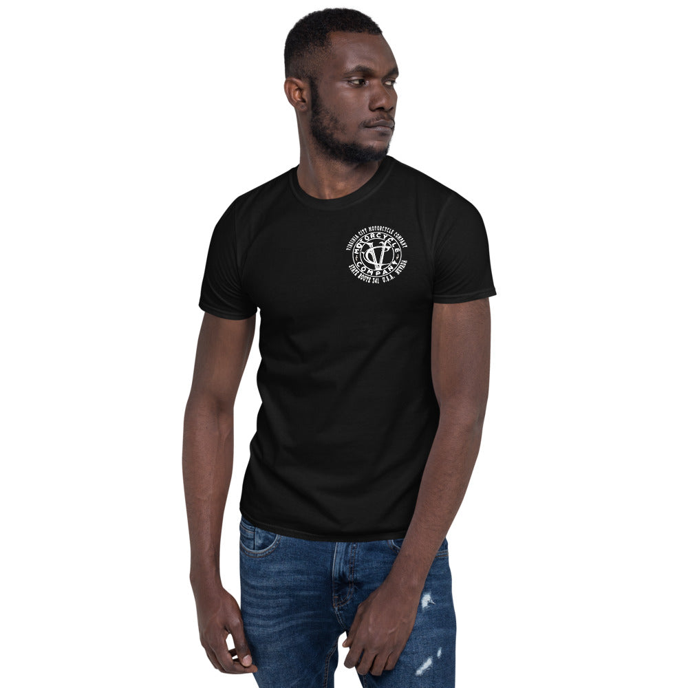 VCMCo. Skull & Cross Bones - Short-Sleeve Motorcycle T-Shirt Men's T-Shirt Virginia City Motorcycle Company Apparel 