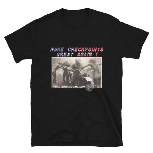Make Checkpoints Great Again - Men's Dirt Bike Motocross T-Shirt Men's T-Shirt Virginia City Motorcycle Company Apparel 