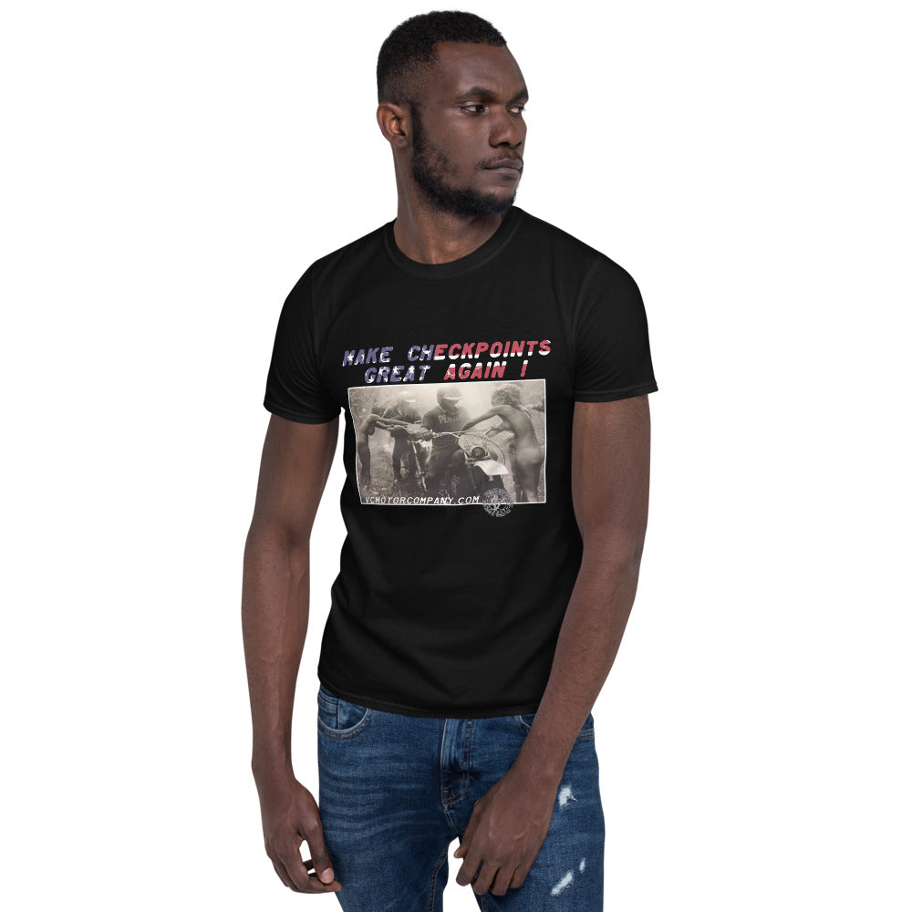 Make Checkpoints Great Again - Men's Dirt Bike Motocross T-Shirt Men's T-Shirt Virginia City Motorcycle Company Apparel 