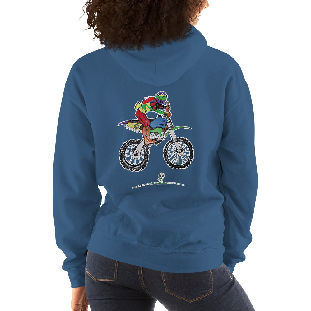 Just Riding - Ladies Dirt Bike Hoodie Hoodie Virginia City Motorcycle Company Apparel 