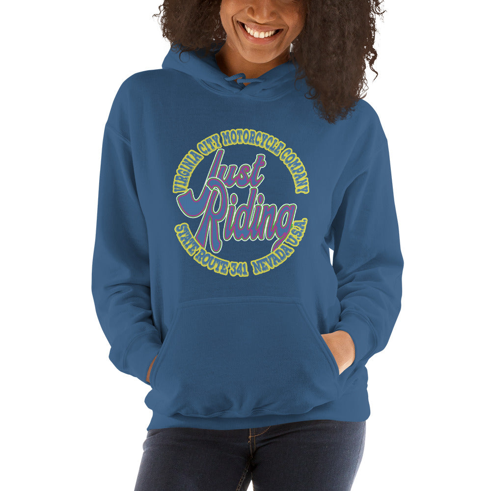 Just Riding - Ladies Dirt Bike Hoodie Hoodie Virginia City Motorcycle Company Apparel 