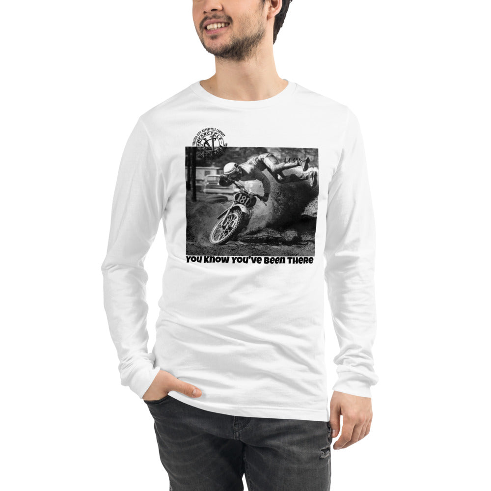 Dirt Bike #181 Long Sleeve White T-Shirt vcgp Virginia City Motorcycle Company Apparel 