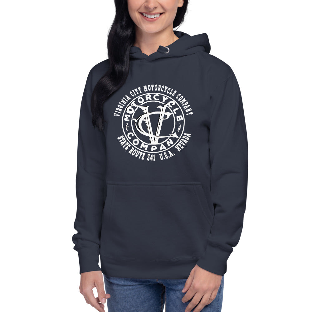 Nevada Blue and Grey Pullover Hoodie Hoodie Virginia City Motorcycle Company Apparel 