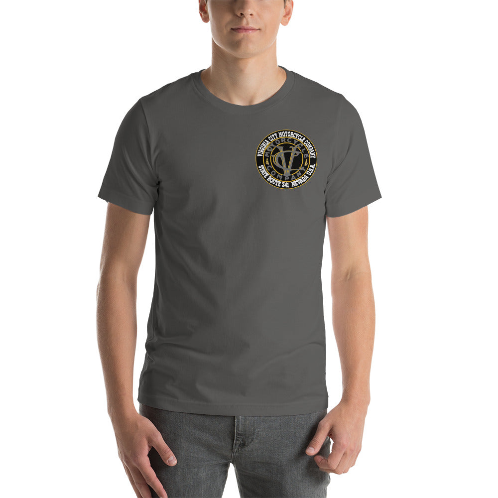 VC Motor Co. Pit Crew -  Men's Retro  Skull T-Shirt Men's Shirts Virginia City Motorcycle Company Apparel 