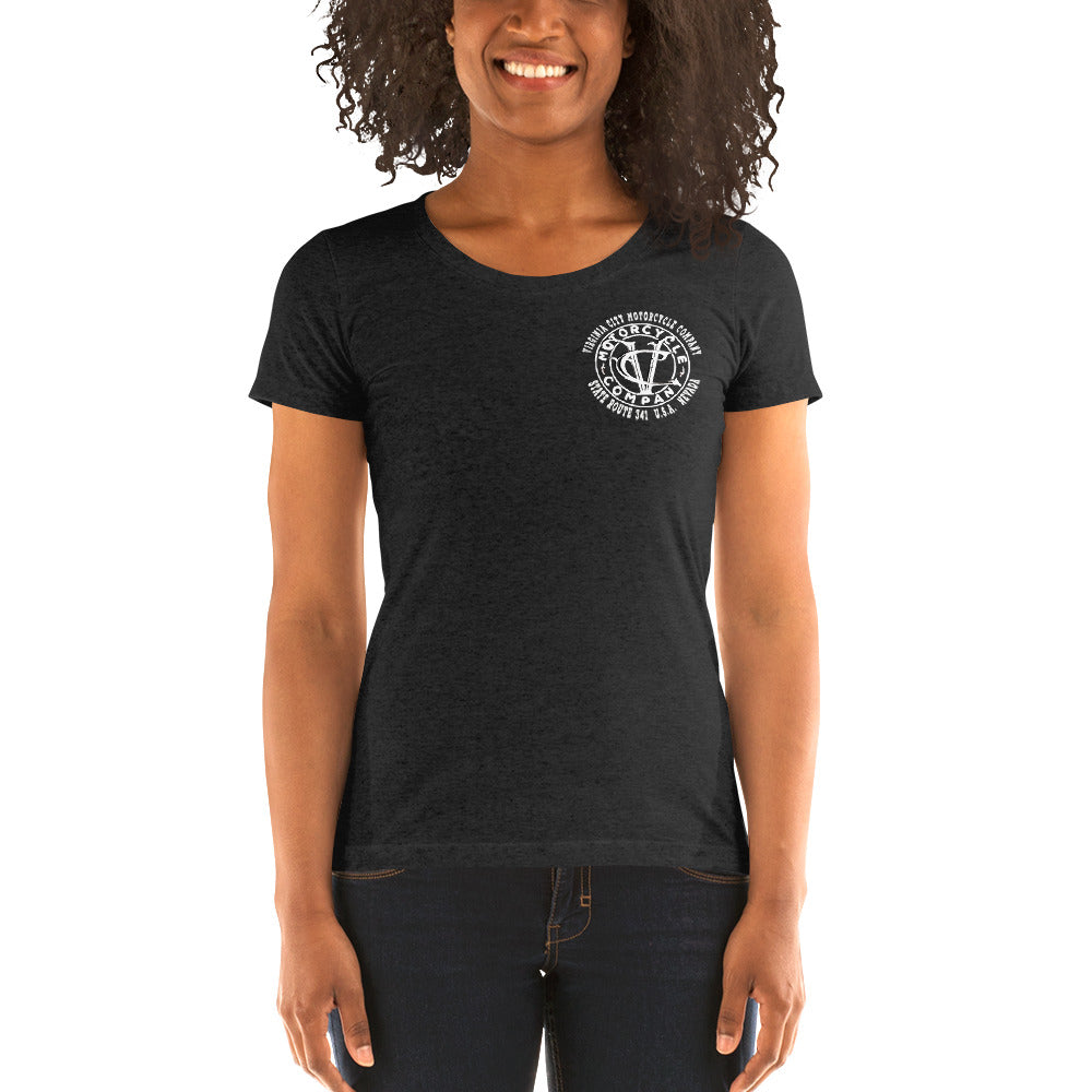 Black Hearted Gypsy Bike - Ladies' short sleeve motorcycle t-shirt Ladies T-Shirt Virginia City Motorcycle Company Apparel 